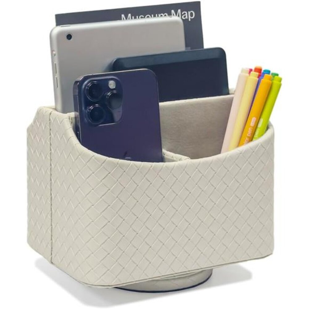 Rotating Desk Organizer 360 Degree Spinning Caddy Desktop Remote Mail Holder